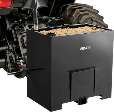 Vevor Ballast Box 3-Point Category 1 Tractor Attachment 800 lbs 5 ft³ Black New