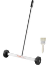 VEVOR Magnetic Sweeper with Wheels, 15inch Mini Magnetic Sweeper, 8 lbs Capacity, Adjustable Handle, Lightweight Magnetic Pickup Sweeper to Pick Up Nails and Screws, Easy Cleanup of Workshop Garage