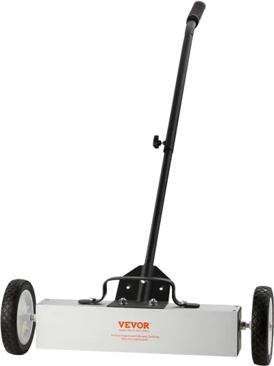 VEVOR 45Lbs Rolling Magnetic Sweeper with Wheels, Push-Type Magnetic Pick Up Sweeper, 18-inch Large Magnet Pickup Lawn Sweeper,  Magnet with Telescoping Handle, Easy Cleanup of Workshop Garage Yard