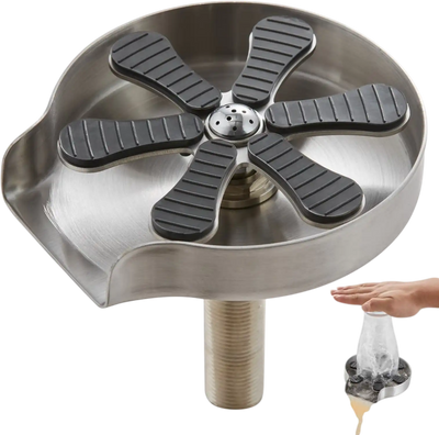 Vevor Glass Rinser 10-Jet 360° Rotating Sink Cup Washer New