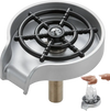 VEVOR Glass Rinser, 10 Powerful Spraying Jets 360° Rotating Cup Rinser for Sink, Wearproof ABS Sink Faucet Cup Washer & ABS Cup Holder for Baby Bottle, Glass Cup, Wine Glass (Silver-White Base)