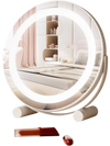 VEVOR 12” Vanity Mirror With Lights, LED Makeup Mirror 3 Color Lighting Modes, with 5X Magnification Mirror, Smart Touch Control, 360°Rotation,Round Lighted Makeup Mirror for Bedroom Tabletop (White)