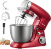 VEVOR 4.2 Qt Tilt Head Stand Mixer 400W Electric Dough Mixer, 6 Speeds Food Kitchen Mixer with Stainless Steel Bowl, Splash Guard, Dough Hook, Whisk, Beater, for Baking Mixing Whipping