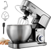 VEVOR 7.4 Qt Tilt Head Stand Mixer 500W Electric Dough Mixer, 6 Speeds with Pulse Food Kitchen Mixer with Stainless Steel Bowl, Splash Guard, Dough Hook, Whisk, Beater, for Baking Mixing