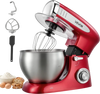 VEVOR 7.4 Qt Tilt Head Stand Mixer 500W Electric Dough Mixer, 6 Speeds with Pulse Food Kitchen Mixer with Stainless Steel Bowl, Splash Guard, Dough Hook, Whisk, Beater, for Baking Mixing
