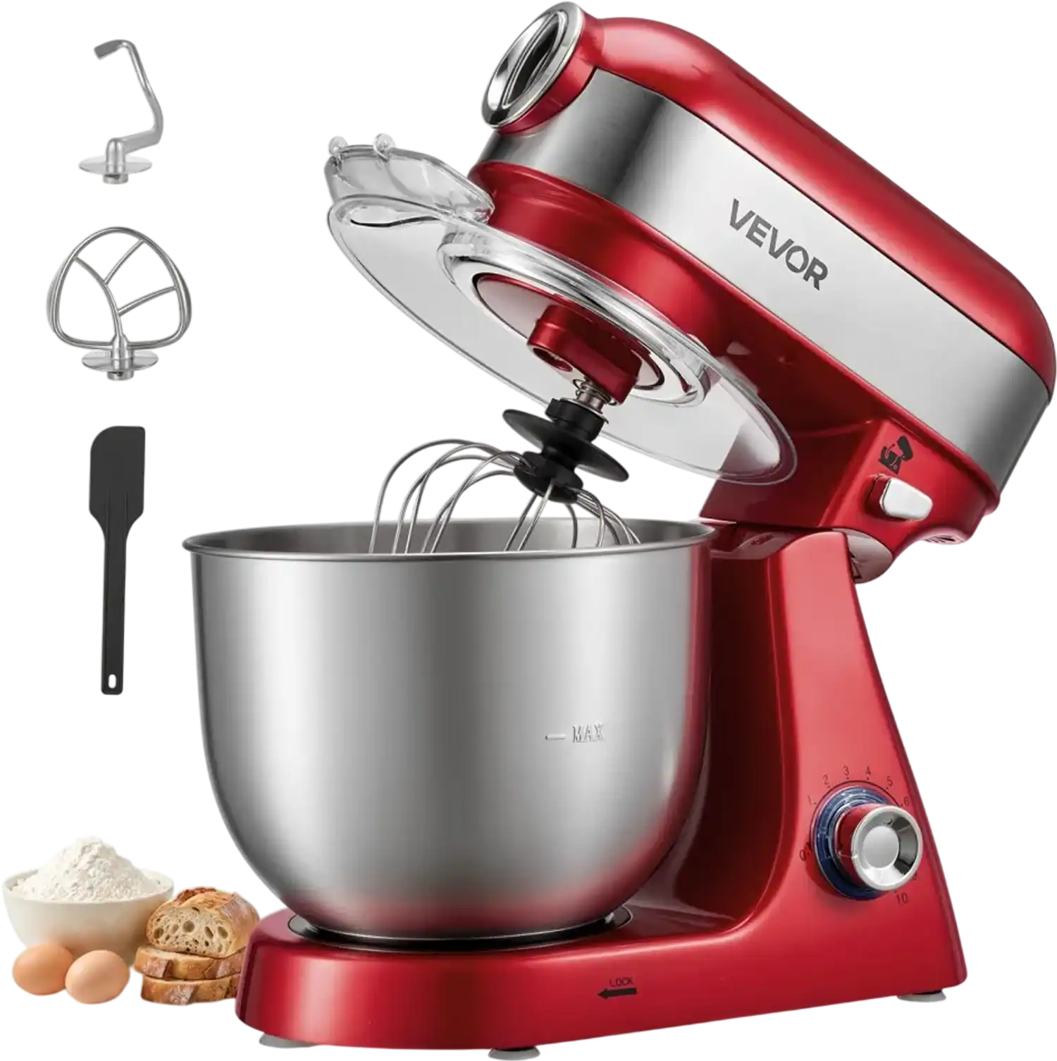 Vevor Stand Mixer 5.3 Qt Tilt-Head 400W 10-Speed Kitchen Mixer New
