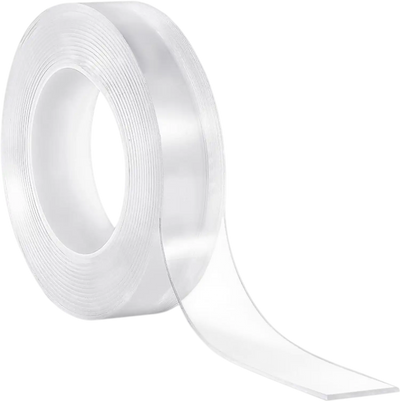 VEVOR Double Sided Tape Heavy Duty, 16 ft Long Nano Mounting Tape, Strong Adhesive & Reusable, Clear Two Sided Wall Tape, Removable Poster Picture Hanging Strips for Home, Office, Car, Outdoor Use
