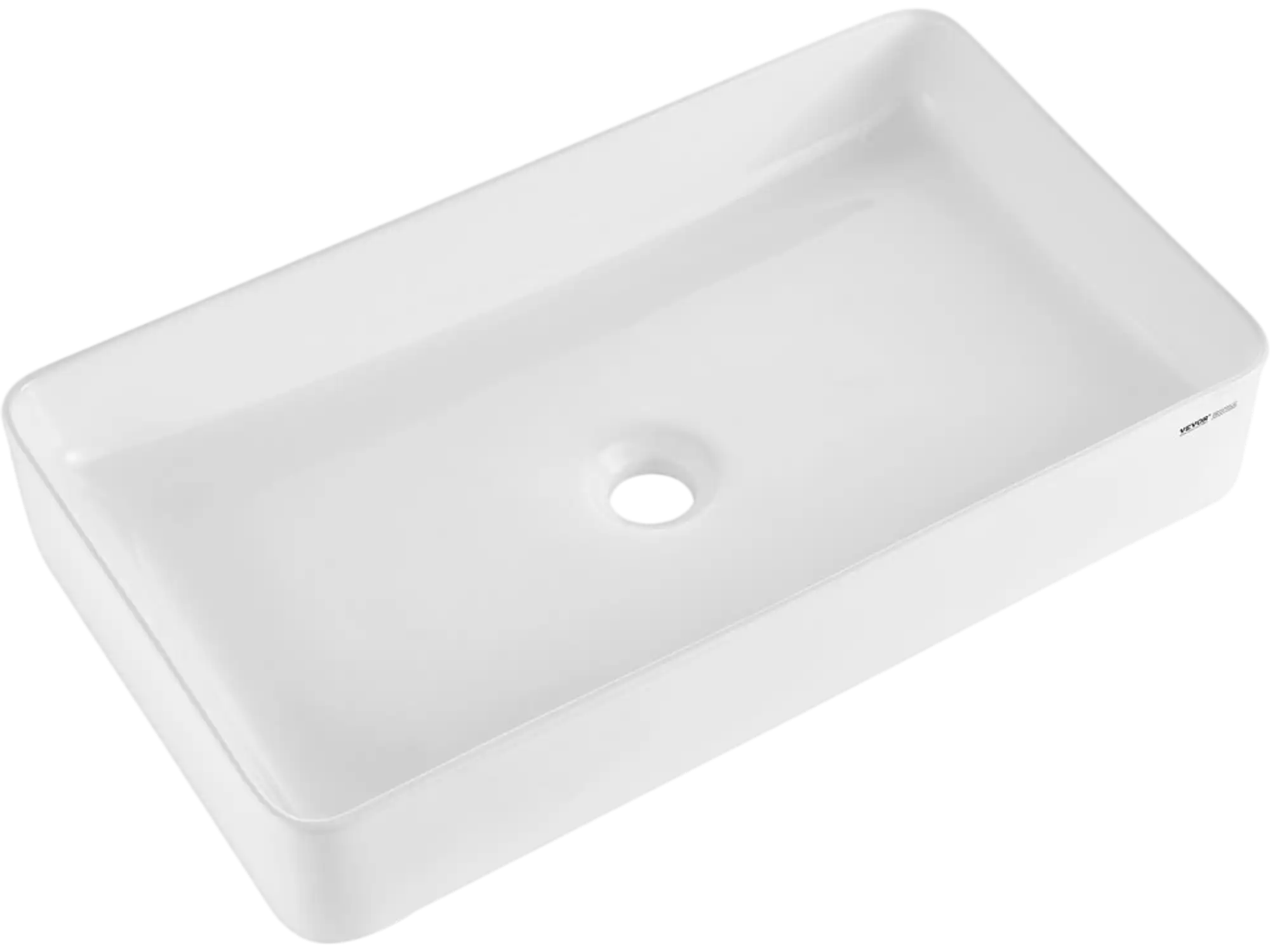 Vevor Vessel Sink Rectangular White Ceramic Bathroom Vanity Bowl 24
