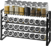 VEVOR Detachable Spice Rack Organizer for Cabinet, 4 Tie Stackable Seasoning Organizer, Spice Jars Kitchen Storage for Countertop Kitchen Pantry Cupboard, 15.8x10.7 in