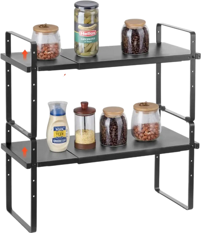 Vevor Cabinet Organizer Shelf Expandable 2-Tier Kitchen Counter Storage Rack New