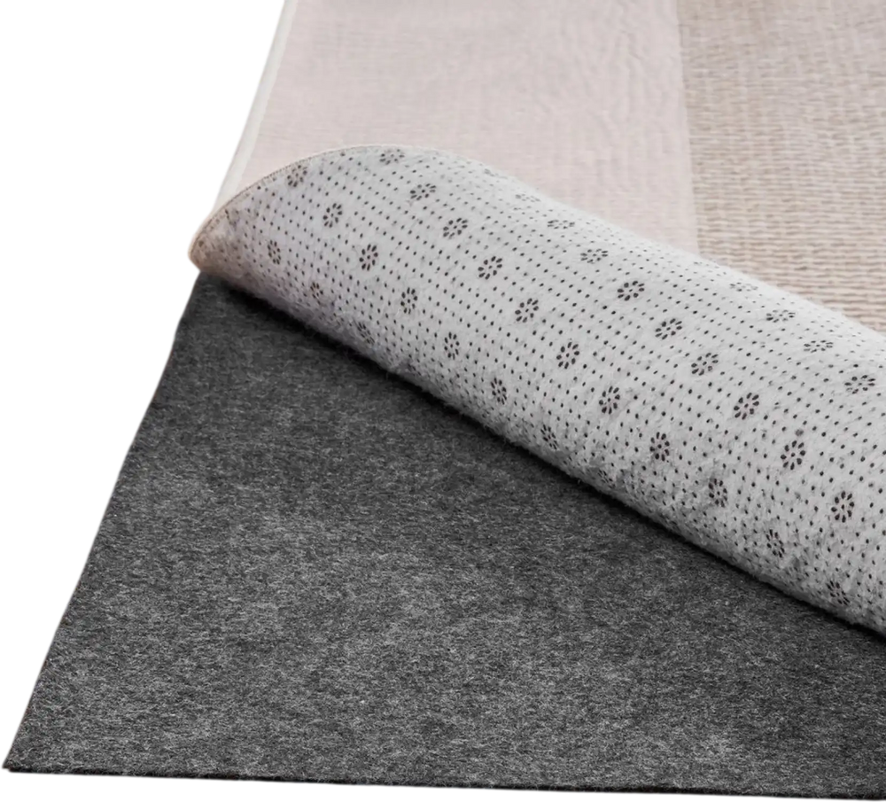 VEVOR Rug Pad 5 x 7 ft, Non-slip Carpet Area Pad, Rug Mat Padding with Dual Surface Felt Cushion & Rubber Gripper, Hardwood Floor Protection for All Floors, Finishes, Keeps Carpets in Place