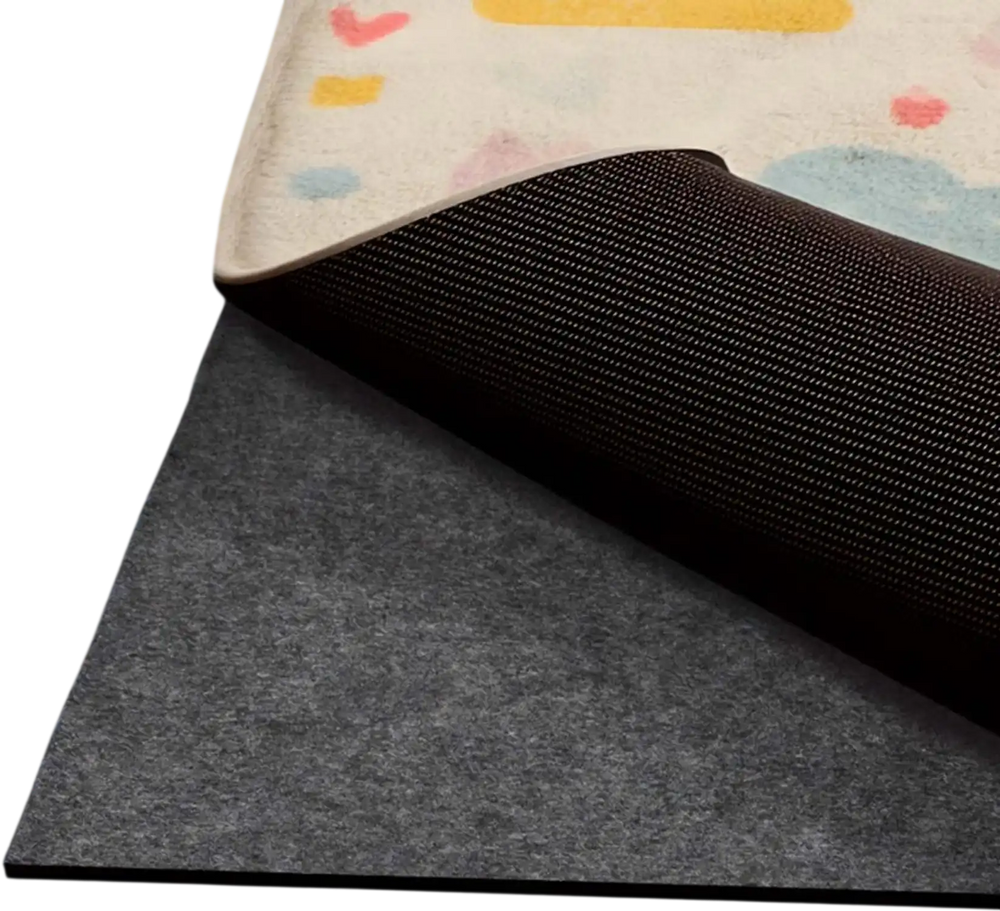 VEVOR Rug Pad 8 x 5 ft, Non-slip Carpet Area Pad, Rug Mat Padding with Dual Surface Felt Cushion & Rubber Gripper, Hardwood Floor Protection for All Floors, Finishes, Keeps Carpets in Place