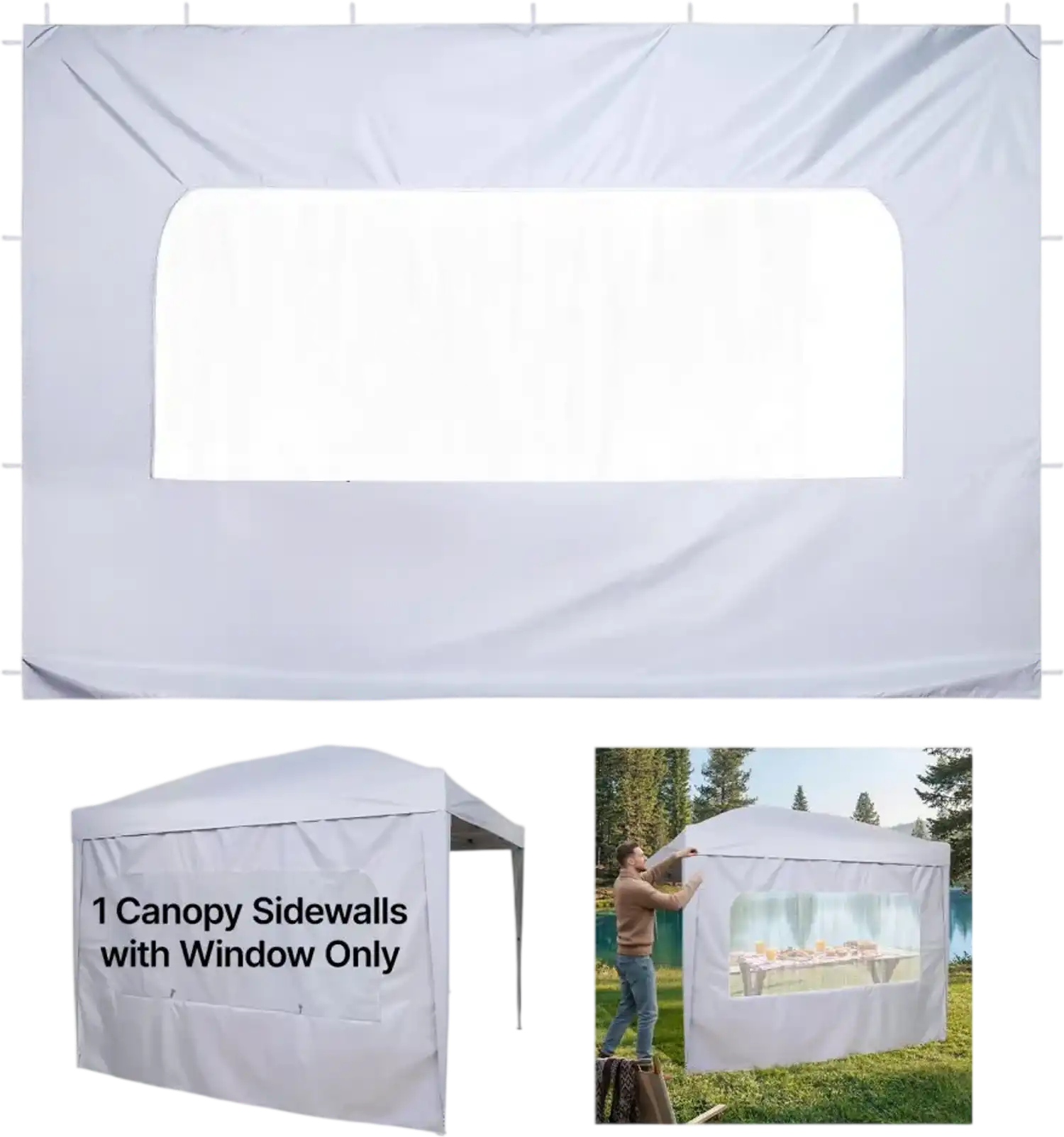 Vevor Canopy Sidewall 10' x 10' Pop-Up Tent Side Panel White New