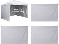 VEVOR Canopy Sidewalls, Fit for 10 x 10 ft Pop Up Canopy Tent, Tent Side Walls with Waterproof and Sunlight Protection Layer for Outdoor Event Tents, Vendor Booths, Camping (3 Sidewalls Only, White)