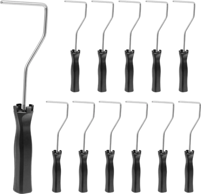 VEVOR 4 Inch Paint Roller Frame, Paint Handles Fits 4 in Mini Roller, Painting Supplies for Wall House Homes, Lightweight Mini Rollers Tools for Ceiling Small Areas Edges and Corners, 12 Pack, Black
