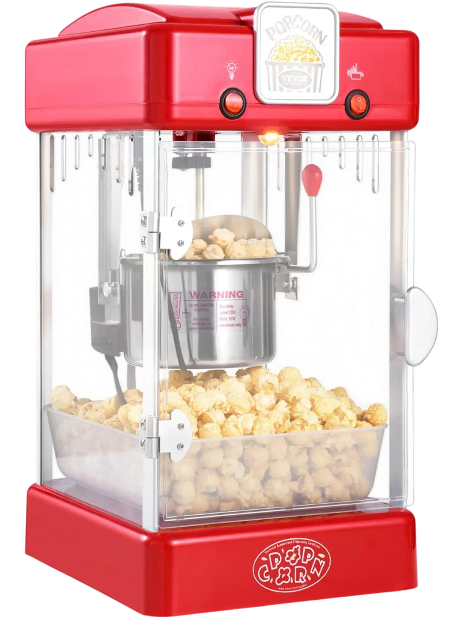 Vevor Popcorn Machine 2.5 oz Tabletop Movie Theater Style Red New