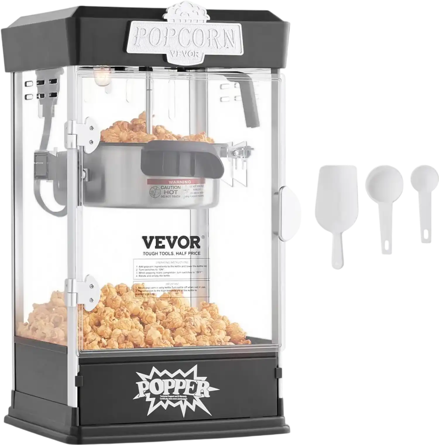Vevor Popcorn Maker Machine 4 oz Tabletop Movie Theater Style Black New