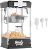 VEVOR Popcorn Maker, 480W Popcorn Popper Machine, 4 Oz Kettle Makes 1.5 Gallon per Batch, Tabletop Popcorn Maker, Includes 3 Scoops, Movie Theater Style, Black