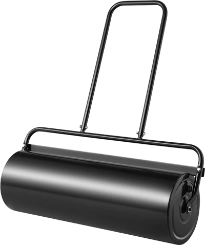 VEVOR Lawn Roller, 17 Gallon Sand/Water Filled Yard Roller, Steel Sod Roller with Easy-turn Plug and U-Shaped Ergonomic Handle for Convenient Push and Pull, for Lawn, Garden, Farm, Park, Black