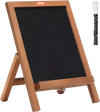 VEVOR Tabletop Chalkboard Sign, Message Signs with Chalks, Freestanding Framed Memo Board, Vintage Wooden Magnetic Chalk Board, Rustic Brown Chalk Boards, 10"x14", For Kitchen, Home Decor, and Wedding