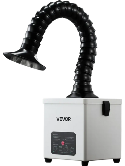 VEVOR Solder Fume Extractor, 3-Stage Filtration Soldering Smoke Absorber with 180 m³/h Strong Suction & 3-Level Airflow, Compact Desktop Brushless Smoke Extractor for Soldering DIY Welding