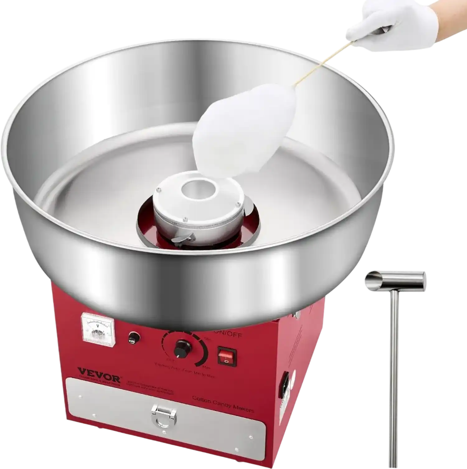 Vevor Cotton Candy Machine Electric 1000W Commercial Candy Floss Maker with 20.5
