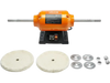 VEVOR 1/2HP Bench Buffer Polisher, 8-inch Bench Polishing Buffing Machine, 1725RPM/3450RPM Dual Speed Benchtop Polisher with 2PCS Cotton Wheels & Cast Iron Base for Metal, Jewelry, Wood Polishing