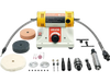 VEVOR Bench Buffer Polisher, 1/2HP Polishing Buffing Machine, 0 to 8000RPM Benchtop Polisher Grinder with 4" Cloth Wheel, 3" Grinding Wheel & 3" Fiber Wheel for Metal, Jewelry, Wood and Plastic