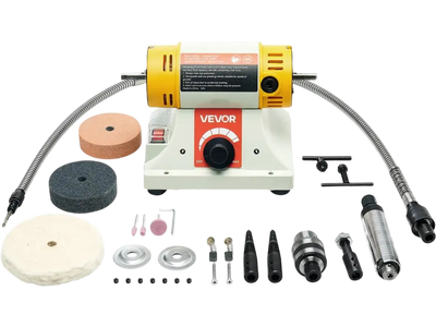 Vevor Bench Buffer Polisher 1/2HP 0-8000 RPM with 4
