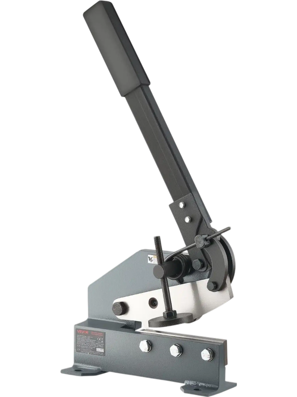 VEVOR Sheet Metal Shear, 6 in Manual Hand Plate Shear, Heavy Duty Mounting Type Sheet Cutter with Solid Steel Frame, High Precision, Extended Handle for Cutting Steel, Copper, Rebar, and Aluminum