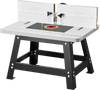 VEVOR Benchtop Router Table, 24 in x 15.7 in, Bench Top Routing Table with Adjustable Fence, MDF Top, Sturdy Metal Base, 2-1/2 in Dust Collection Port, Compatible with Routes & Various Drill Bits