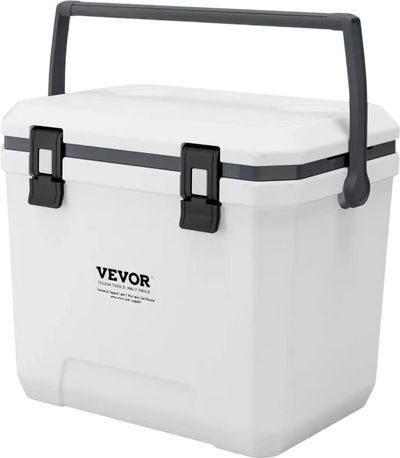 VEVOR Portable Cooler, 38 QT Hard Cooler with Ice Retention, Heavy-Duty Handles and Cup Holder, Lightweight Rigid Material Insulated Portable Cooler, Suitable for Family Picnics and Long Trips