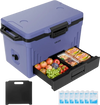 VEVOR Hard Cooler, 50QT Portable Cooler, Leak-Resistant Coolbox Keeps Contents Cool for 48 Hours, Insulated Chests with Ice Retention and Heavy-Duty Handle, Ultra-Light for Camping, Concerts, Sports