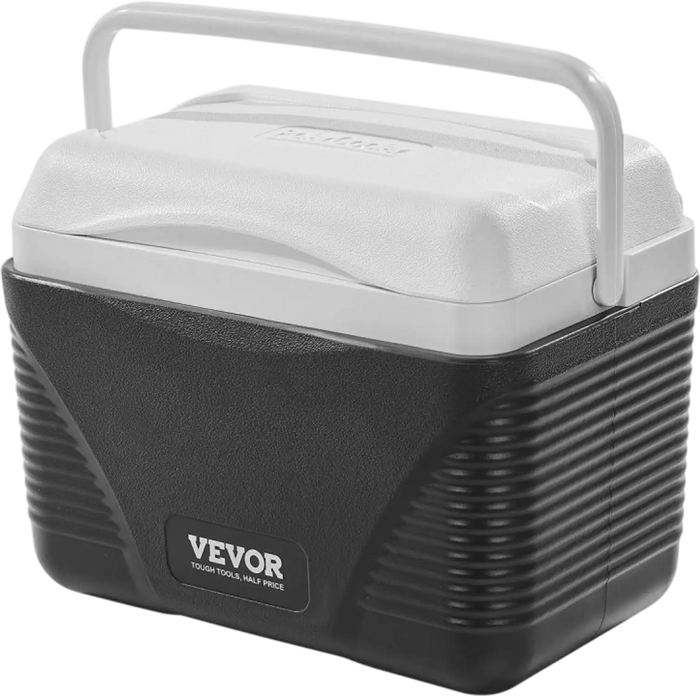 VEVOR Portable Cooler, 8.5 QT Hard Cooler with Ice Retention and Heavy-Duty Handles, Lightweight Rigid Material Insulated Portable Cooler, Suitable for Family Picnics and Short Trips