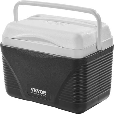 VEVOR Portable Cooler, 8.5 QT Hard Cooler with Ice Retention and Heavy-Duty Handles, Lightweight Rigid Material Insulated Portable Cooler, Suitable for Family Picnics and Short Trips