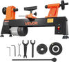 VEVOR Wood Lathe 1/2 HP 10" x 18" Benchtop Wood Lathe Machine 5 Speeds, 780/1320/1920/2640/3840 RPM, with Tool Rest, Wrenches, Feet, Heavy Duty, for Beginners DIY Enthusiasts Woodworking, Woodturning