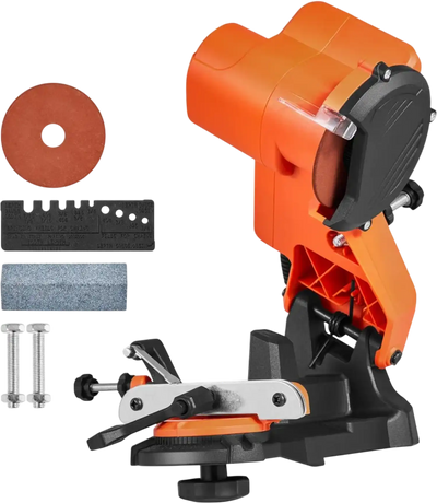 VEVOR Electric Chainsaw Sharpener, 85W Bench Saw Chain Sharpener 5000RPM, Professional Chainsaw Sharpening Tool with 2 Grinding Wheels for Woodworking, Logging, Gardening