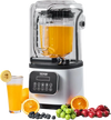 VEVOR Professional Blender with Shield, Commercial Countertop Blenders, 68 oz Plastic Jar Blender Combo, Stainless Steel 9 Speed & 5 Functions Blender, for Shakes, Smoothies, Peree, and Crush Ice, White