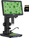VEVOR 7" HDMI LCD Digital Microscope for Adults, Soldering Electron Microscope 1200X with IPS Screen, 8 LED Lights, 2 Flexible Side Lights, PC View, USB Coin Microscope for Windows/MacOS/TV, 32GB