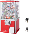 VEVOR Gumball Machine for Kids, 21" Height Home Vending Machine, PS Bouncy Balls Dispenser, Hold 180 Capsule Toys, Rectangle Bubble Gum Machine for Game Stores, Coin Operated Gumball Bank, Red
