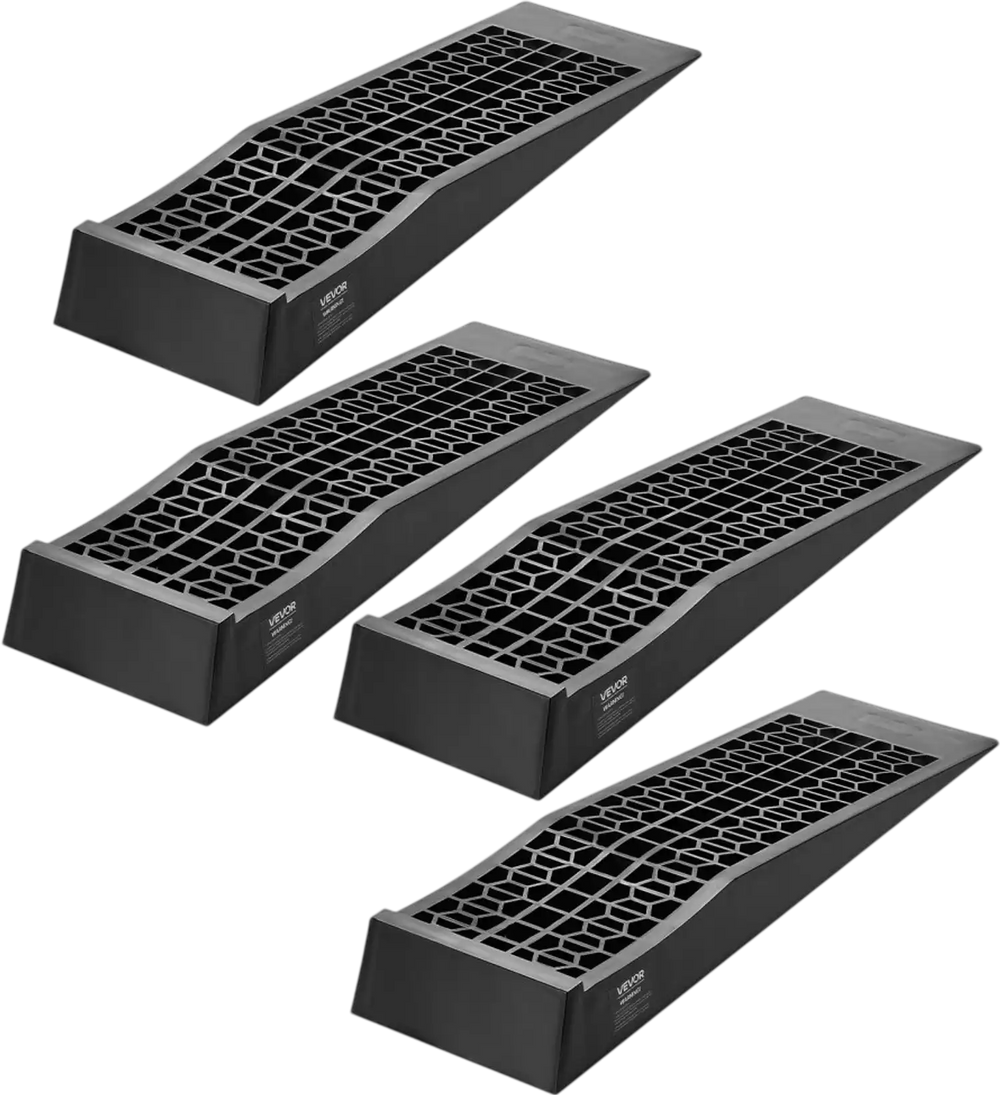VEVOR Car Ramps, 4 PCS 20000 lbs GVW Capacity, 2.56 in Lift Height, Portable Low Profile Car Service Ramps for Home Garage Maintenance & Oil Changes, Heavy Duty for Low Chassis Vehicle & Support Jack