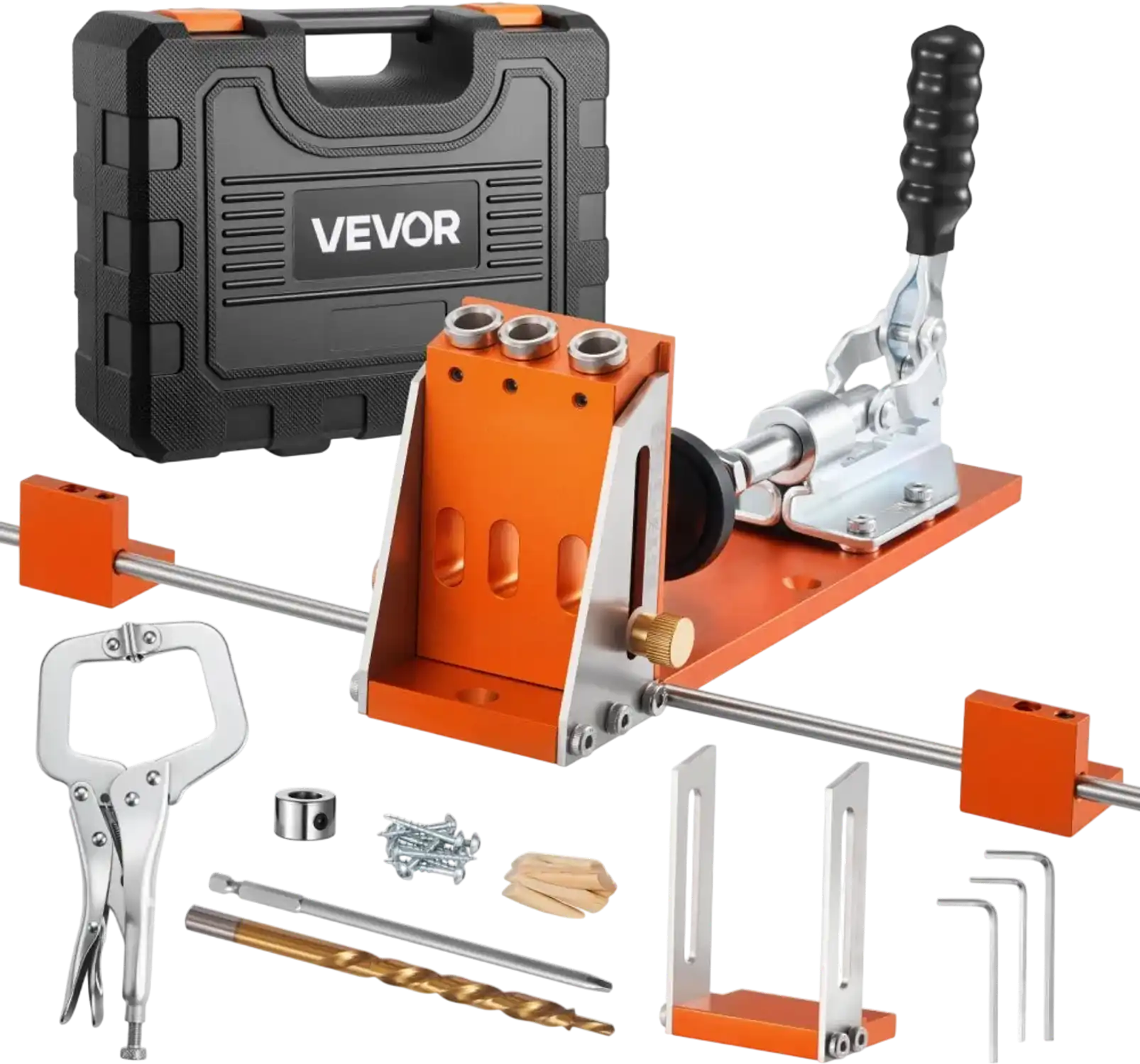 Vevor Pocket Hole Jig Kit Adjustable 1/2