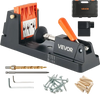 VEVOR Pocket Hole Jig Kit, 1/2" to 1-1/2" Adjustable, Lightweight Jig Pocket Hole System with Dust Collection Adapter, Detachable Guide Block, Drill Bit, Stop Collar, Easy Adjusting, for Woodworking