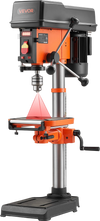 VEVOR 12-Inch Benchtop Drill Press, 6.2 Amp, 1 HP Bench Drill Press, 530 to 3140 RPM Variable Speed, 0-45° Tilting Worktable, with Laser and LED Work Light, Tabletop Drilling Machine, for Wood Metal