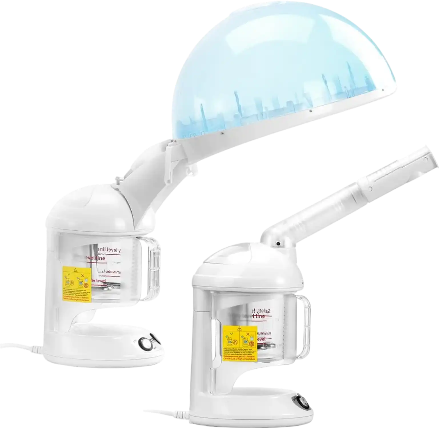 Vevor Hair Steamer 2-in-1 Professional Hair & Facial Steamer with Detachable Bonnet Hood New