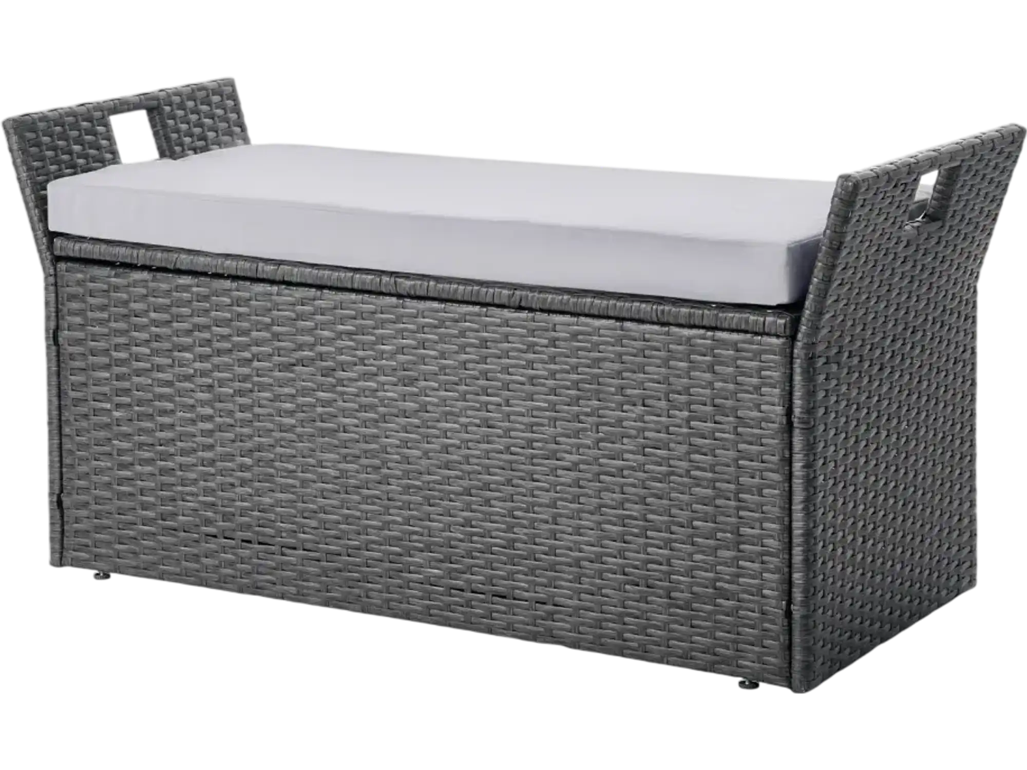 Vevor Outdoor Storage Bench 40 Gallon Weatherproof PE Rattan Cushion Seat New