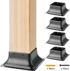 VEVOR 4x4 Post Base 4Pcs, Internal 3.6"x3.6" Heavy Duty Powder-Coated Steel Post Bracket Fit for Standard Wood Post Anchor, Decking Post Base for Deck Porch Handrail Railing Support