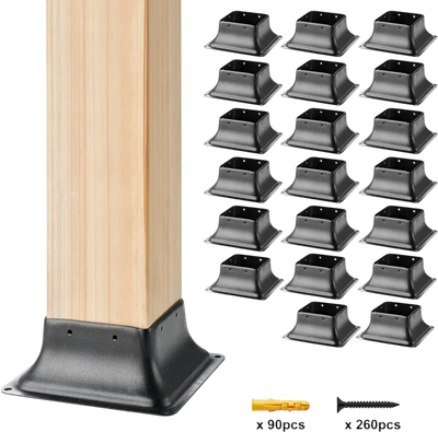 Vevor Post Base 4x4 Heavy Duty Powder-Coated Steel Bracket 20-Pc New