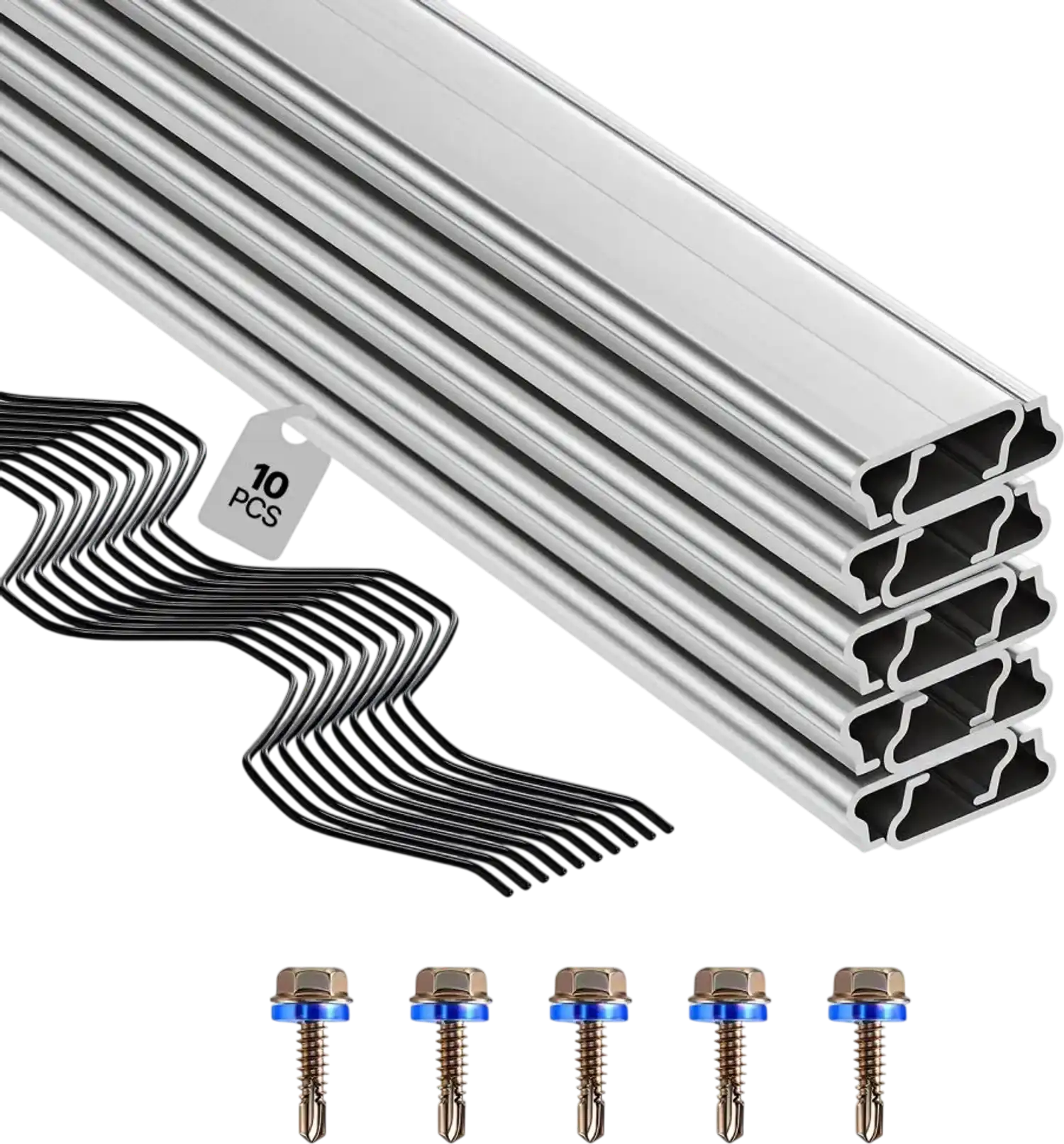 Vevor Greenhouse Spring Wire and Lock Channel Kit 10-Pack 6.6' New
