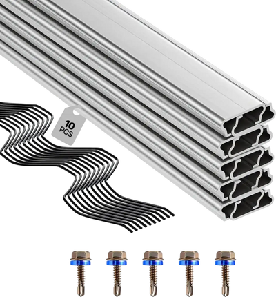 Vevor Greenhouse Spring Wire and Lock Channel Kit 10-Pack 6.6' New